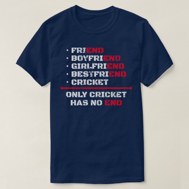 T-shirt Seul Le Cricket N'A Pas De Fin (Design devant)