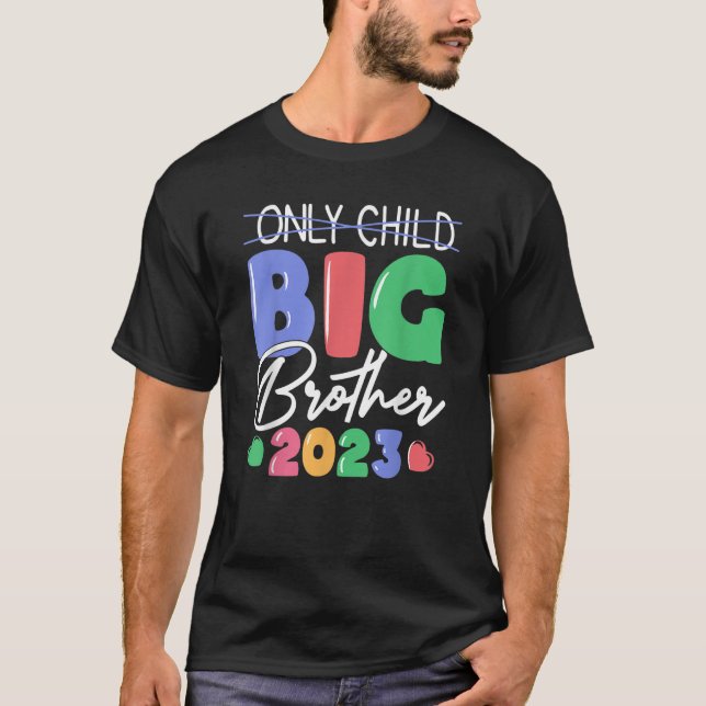 T-shirt Seul l'enfant expire 2023 Nouvelle Grossesse Frère (Devant)