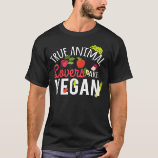 T-shirt Seul les vrais animaux sont véganes vintage