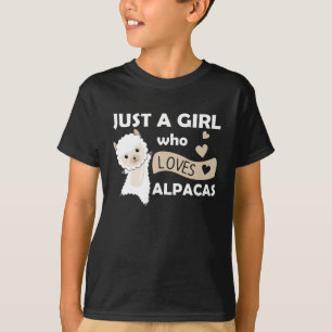 T-shirt Seule Une Fille Aime Alpakas - Sweet Alpaca