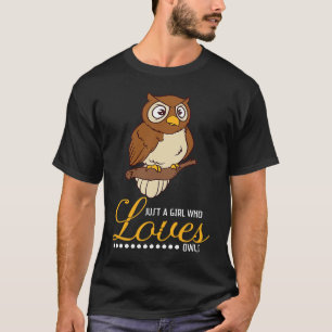 T-shirt Seule une fille qui aime les hiboux
