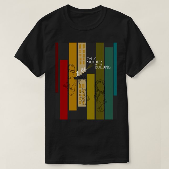 T-shirt seulement les meurtres dans le lineart du bâtiment (Design devant)