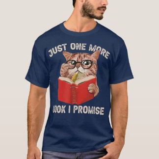 T-shirt SEULEMENT UN DE PLUS LIVRE I PROMISEFunny cat book