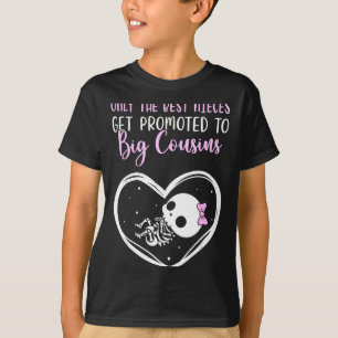 T-shirt Seules les nièces sont promues grandes cousines bé