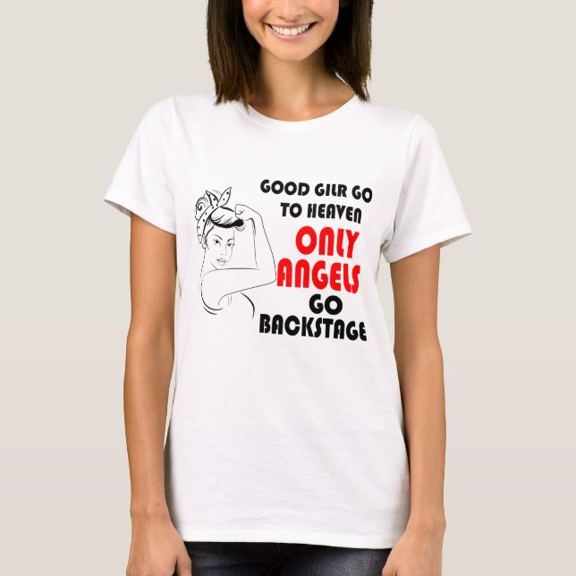 T-shirt  Seuls les anges passent en arrière-scène Houz bro (Devant)