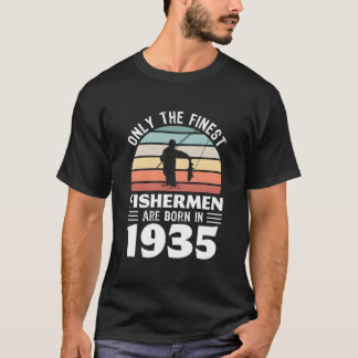 T-shirt Seuls Les Meilleurs Pêcheurs Sont Nés En 1935 90Th