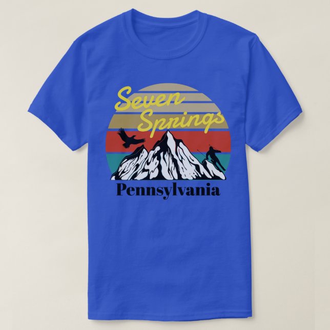 T-shirt Seven Springs ski Pennsylvanie 1 (Design devant)