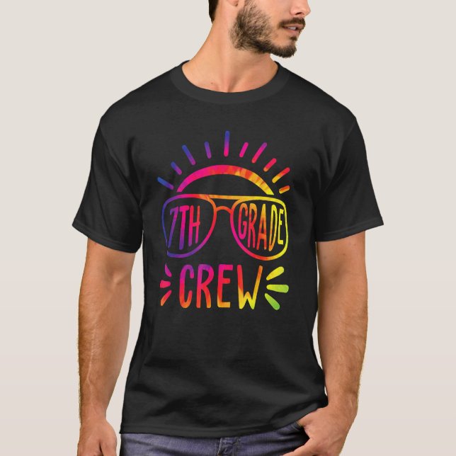 T-shirt Seventh Grade Crew Tie Dye 7th Grade Back To Schoo (Devant)
