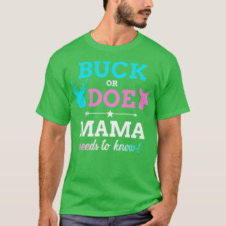 T-shirt Sexe reveal buck ou doe mama matching baby party