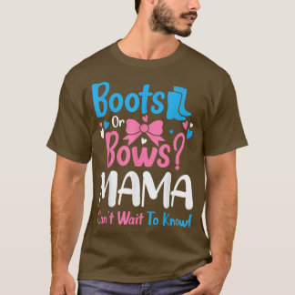 T-shirt Sexe Révéler Bottes ou Bows Mama Baby Faire-part