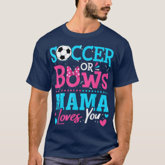 T-shirt Sexe Révéler Football Ou Bows Mama Vous Aime Objec