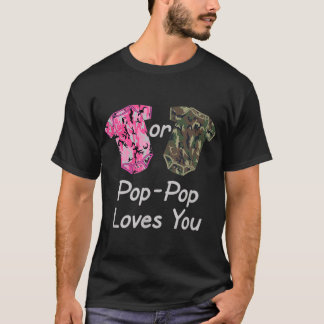T-shirt Sexe Révéler Pop-Pop Pink ou Camouflage vert