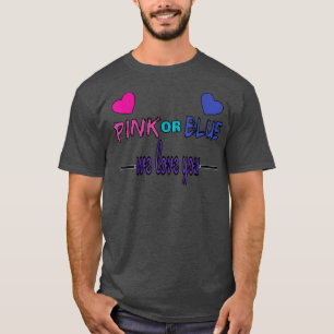 T-shirt Sexe Révéler rose ou bleu, garçon ou fille que nou