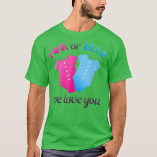 T-shirt Sexe Révéler rose ou bleu Nous vous aimons Famille