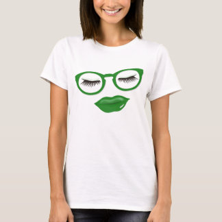 T-shirt sexy en verre verts
