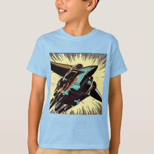 T-shirt SF - Anime Starfighter Woodcut 3