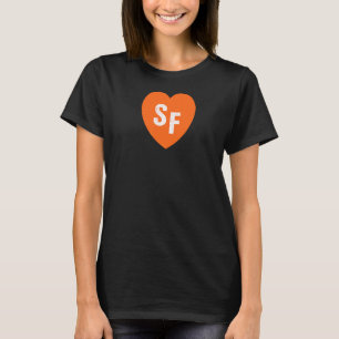 T-shirt Sf San Fran Love Orange Heart Cute San Francisco C