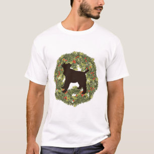 T-shirt Shadow Silhouette Fil Fox Terrier Chien dans une c