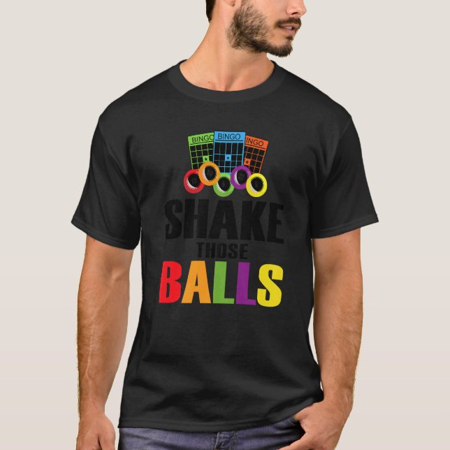 T-shirt Shake Ces Balls Drôle Bingo Drôle Bingo 4 (Devant)