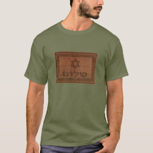 T-shirt Shalom en bois sculpté