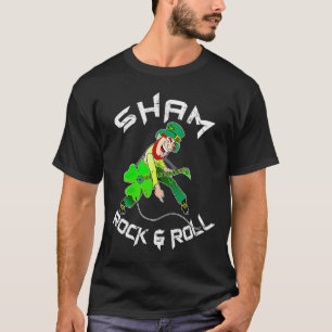 T-shirt Sham Rock Et Roll Shamrock Guitare Lover St Patron
