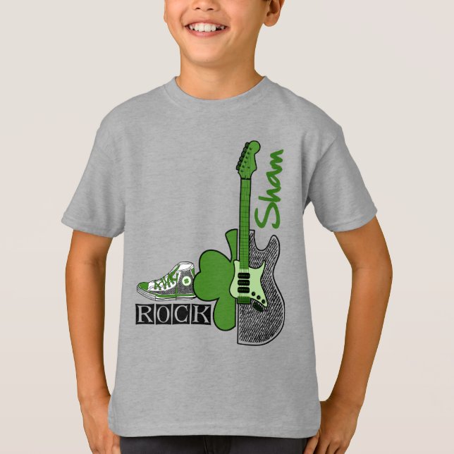 T-shirt Sham Rock. Thème de musique St. Patrick's Day (Devant)