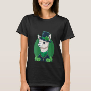 T-shirt Shamrock Alpaca vert pour femmes sur Jour de la Sa