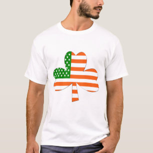 T-shirt Shamrock américain irlandais (vert, blanc, et