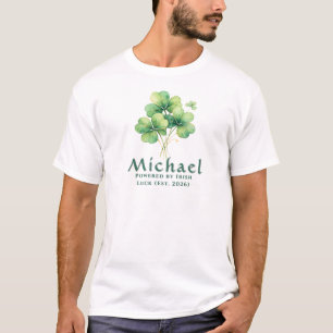 T-Shirt Shamrock Aquarelle Chance Irlandaise Perso