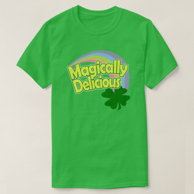 T-shirt Shamrock arc-en-ciel magique (Design devant)