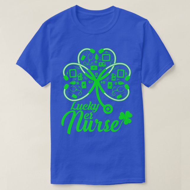 T-shirt Shamrock Bleach Stethoscope Infirmière Jour de la  (Design devant)