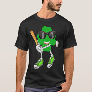 T-shirt Shamrock C Jouer au baseball St Patrick's Day Homm