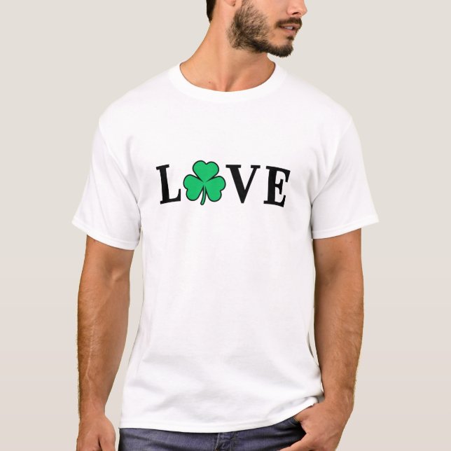 T-shirt Shamrock Clover I Love Irlande I Love Irish (Devant)