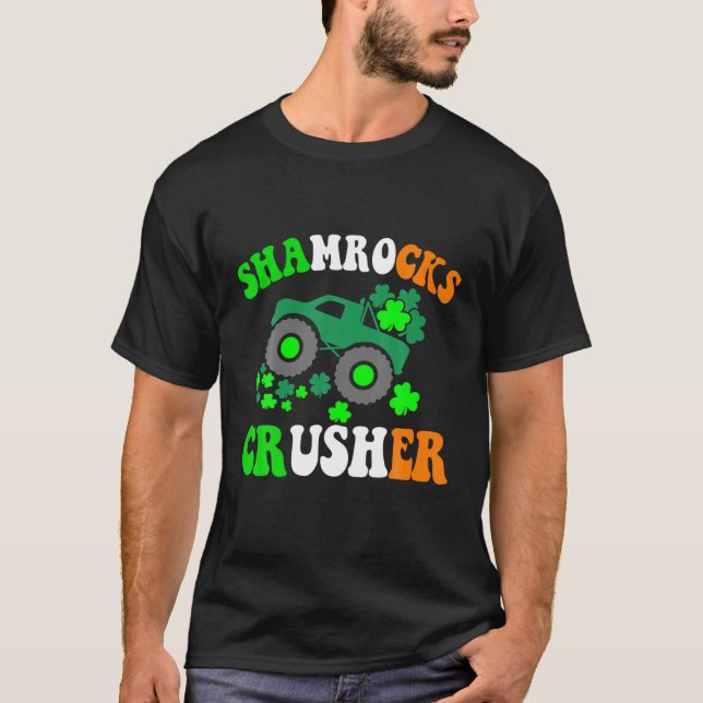 T-shirt Shamrock Croiseur Camion Conduite Shamrock St. Pat (Devant)