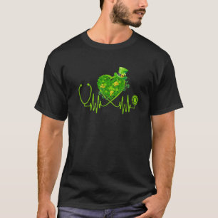 T-shirt Shamrock de Hearbeat Stethoscope Infirmière RN LPN