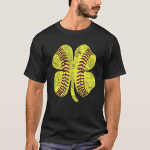T-shirt Shamrock de softball St Patrick's Day Funny St Pat