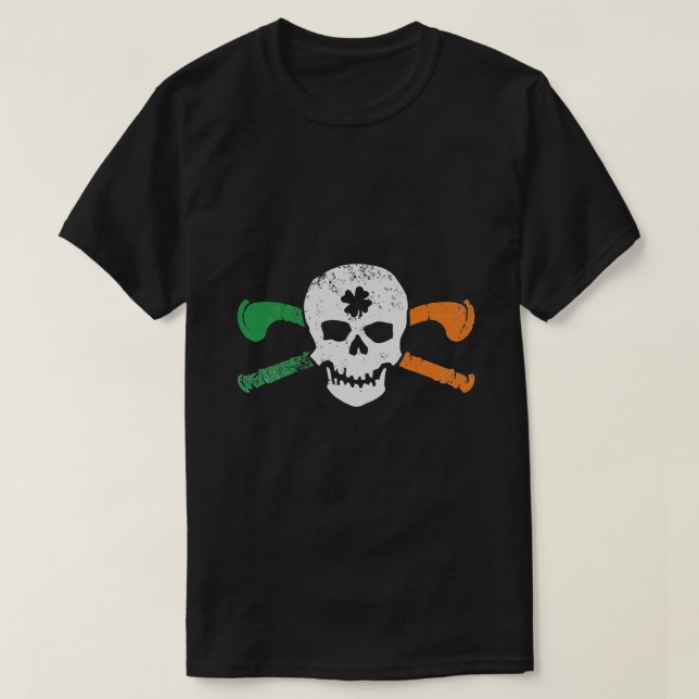 T-shirt Shamrock des clubs de ski et de cross irlandais (Design devant)