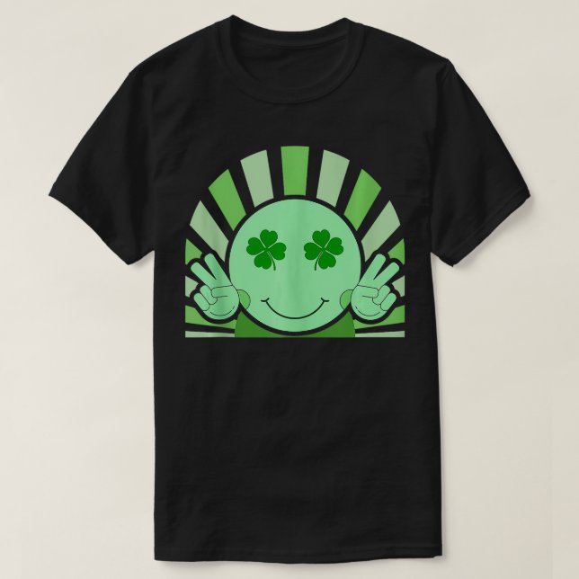 T-shirt Shamrock face Jour de la Saint Patrick (Design devant)