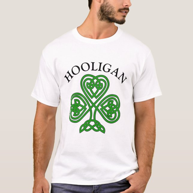 T-shirt Shamrock Hooligan Funny St. Patrick's Day (Devant)