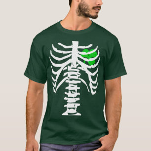 T-shirt Shamrock irlandais à rayons X avec St patrick os