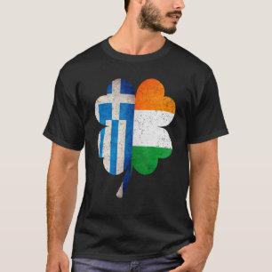 T-shirt Shamrock irlandais grec Grèce Irlande Drapeau St P