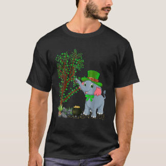 T-shirt Shamrock irlandais Leprechaun Casquette Elephant S