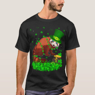 T-shirt Shamrock irlandais Leprechaun Red Panda St Patrick