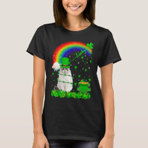 T-shirt Shamrock irlandais Rainbow Lucky Ragdoll Chat St P