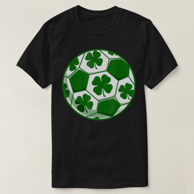 T-shirt Shamrock Jour de la Saint Patrick de balle de foot (Design devant)