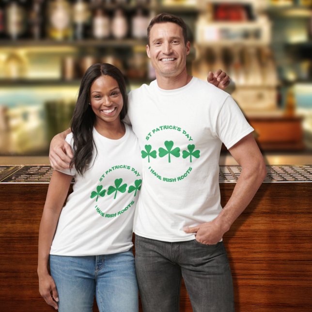 T-shirt Shamrock Jour de la Saint Patrick Green Roots (Créateur téléchargé)