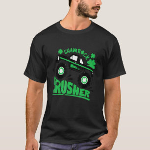 T-shirt Shamrock Monster Truck Shamrock Croisher St Patric
