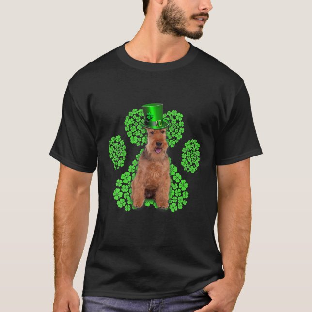 T-shirt Shamrock Paw Clovers St Patrick (Devant)