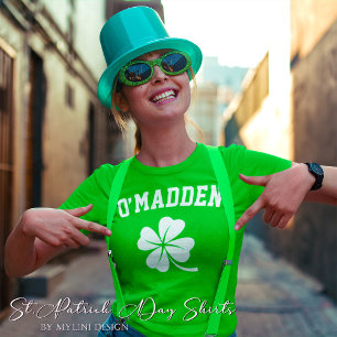 T-shirt Shamrock personnalisé Nom St Patrick's Day