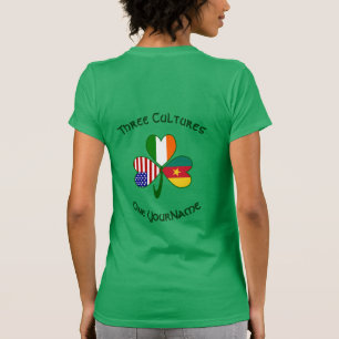 T-shirt shamrock personnalisé pour femmes Cameroun